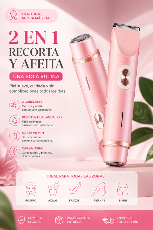LumiShave - Depiladora 2 en 1 para Mujer